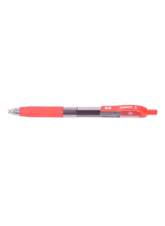 SMOOZ 10-Piece New Formula Gel-Ink Roller Ballpoint Pen Red 0.5 mm 145648 - Image 1